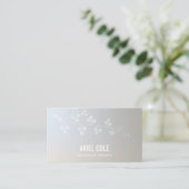 Carte De Visite Branche Lumineuse Simple Élégante Spa de salon de  (Debout devant)