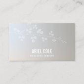 Carte De Visite Branche Lumineuse Simple Élégante Spa de salon de  (Devant)