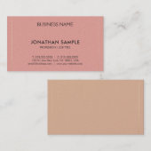 Carte De Visite Branché Moderne Propre Élégant Plaine Deluxe (Devant / Derrière)