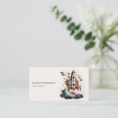 Carte De Visite Branché Moderne Rocket Navire Playground Enseignan (Debout devant)