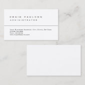 Carte De Visite Branché Propre Simple Design Simple (Devant / Derrière)