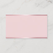 Carte De Visite Branché Rosegold Moderne Élégant Simple Modèle (Dos)