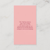 Carte De Visite Branche Sakura - fleurs de cerisier (Dos)