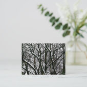 Carte De Visite Branches avec Neige, Mini Photo (Debout devant)