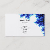 Carte De Visite Branches Classieuses Bleues et Blanches (Dos)