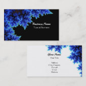 Carte De Visite Branches Classieuses Bleues et Noires (Devant / Derrière)