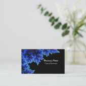 Carte De Visite Branches Classieuses Bleues et Noires (Debout devant)