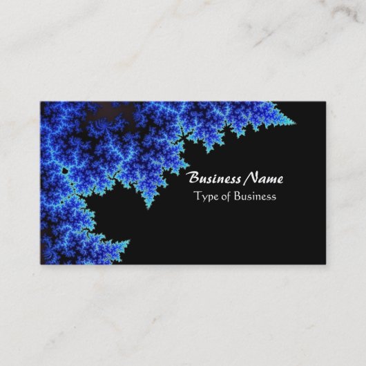 Carte De Visite Branches Classieuses Bleues et Noires (Devant)