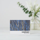 Carte De Visite Branches de bouleau d'argent (Debout devant)
