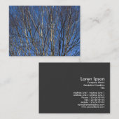 Carte De Visite Branches de bouleau d'argent 02 (Devant / Derrière)