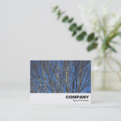 Carte De Visite Branches de bouleau d'argent 02 (Debout devant)