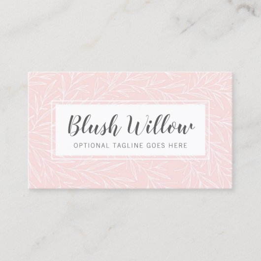 Carte De Visite Branches de feuilles botaniques modernes de couleu (Devant)