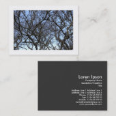 Carte De Visite Branches de l'arbre Magnolia (Bordé) (Devant / Derrière)
