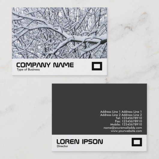 Carte De Visite Branches de neige (Devant / Derrière)