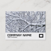 Carte De Visite Branches de neige (Devant)