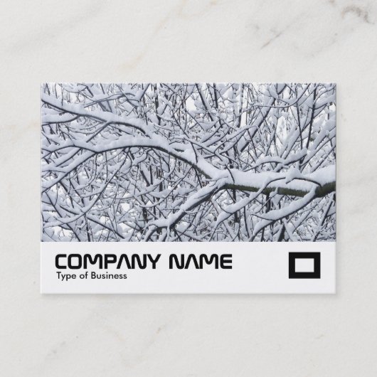 Carte De Visite Branches de neige (Devant)