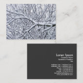 Carte De Visite Branches de neige (Devant / Derrière)