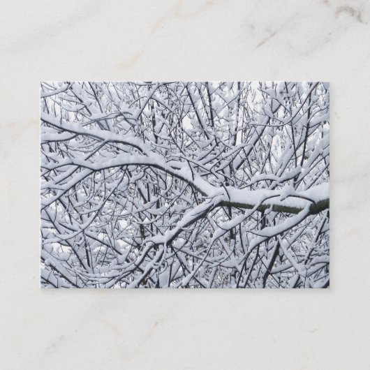 Carte De Visite Branches de neige (Devant)