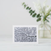 Carte De Visite Branches de neige (bordé) (Debout devant)