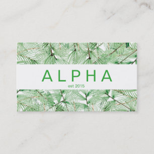 Carte De Visite Branches d'épinettes d'aquarelle modernes