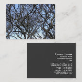 Carte De Visite Branches des arbres Magnolia (Devant / Derrière)