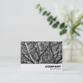 Carte De Visite Branches d'hiver illuminées (B&W) (Debout devant)