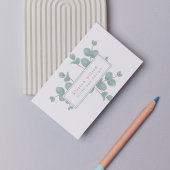 Carte De Visite Branches élégantes d'Eucalyptus en argent - Person