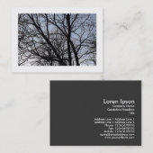 Carte De Visite Branches en Silhouette (Devant / Derrière)