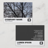Carte De Visite Branches en silhouette (Devant / Derrière)
