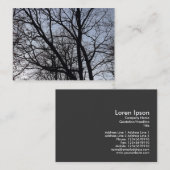 Carte De Visite Branches en Silhouette (Devant / Derrière)