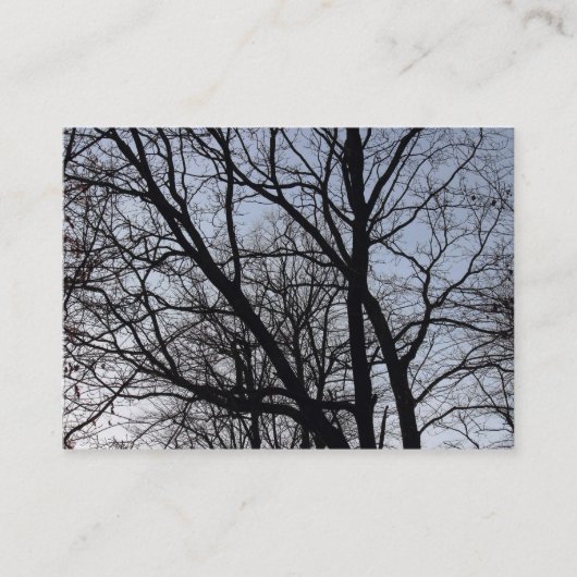 Carte De Visite Branches en Silhouette (Devant)