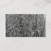 Carte De Visite Branches enneigées hiver abstrait (Dos)