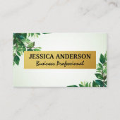 Carte De Visite Branches et Feuilles | Nature (Devant)