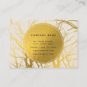 Carte De Visite Branches Gold Tree Beige Monogram Professional (Dos)
