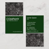 Carte De Visite Branches japonaises 01 - Vert foncé (Devant / Derrière)