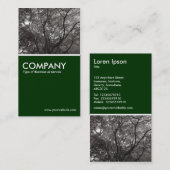 Carte De Visite Branches japonaises 02 - Vert foncé (Devant / Derrière)