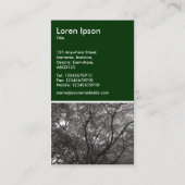 Carte De Visite Branches japonaises 02 - Vert foncé (Dos)