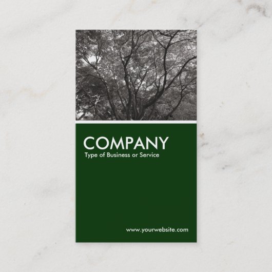 Carte De Visite Branches japonaises 02 - Vert foncé (Devant)