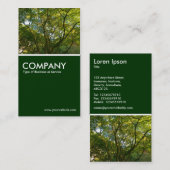 Carte De Visite Branches japonaises 06 - Vert foncé (Devant / Derrière)