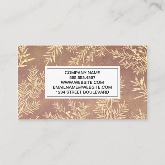 Carte De Visite Branches Juniper Arrière - plan Texture (Dos)