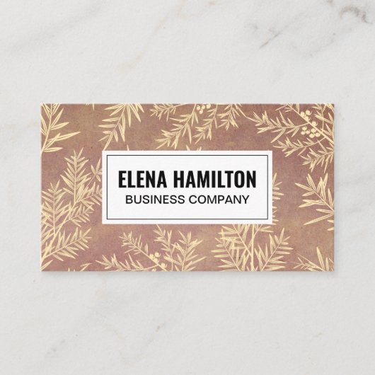 Carte De Visite Branches Juniper Arrière - plan Texture (Devant)