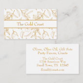 Carte De Visite Branches professionnelles d'olivier d'or Huile d'o (Devant / Derrière)