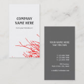 Carte De Visite Branches rouges (Devant / Derrière)