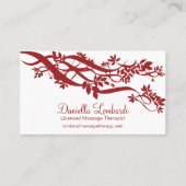Carte De Visite Branches rouges zen moderne (Devant)