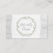 Carte De Visite Branches rustiques en bois et feuilles botaniques  (Devant)