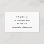 Carte De Visite Branches simplement élégantes de laurier de logo (Dos)