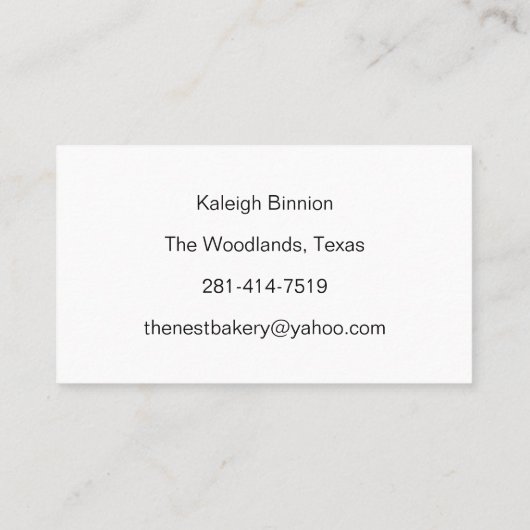 Carte De Visite Branches simplement élégantes de laurier de logo (Dos)