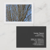 Carte De Visite Branches Sunlit (Bordées) (Devant / Derrière)
