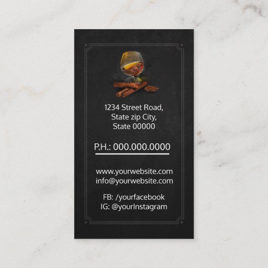 Carte De Visite Brandy / Cigars Store (Dos)