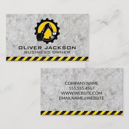 Carte De Visite Bras d'ampoule | Construction (Devant / Derrière)